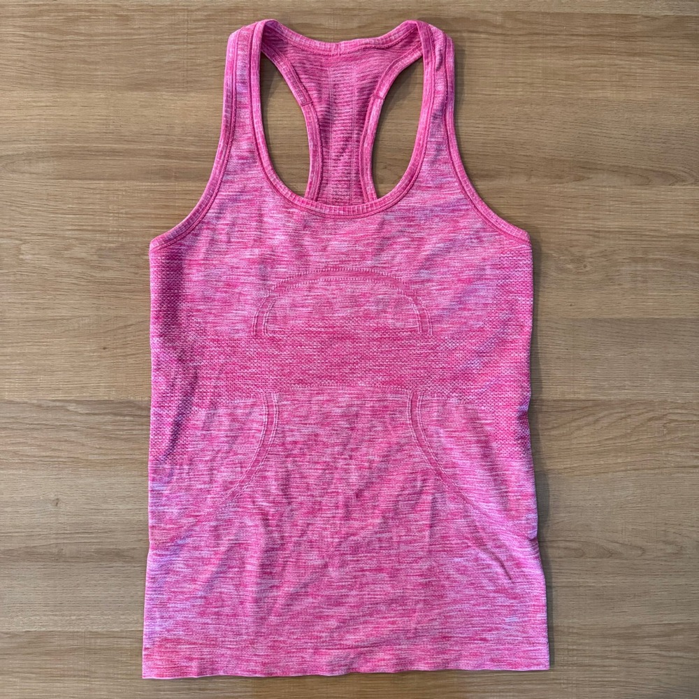 Lululemon Swiftly Tech Racerback Tank Top Pink Heathered Size 6